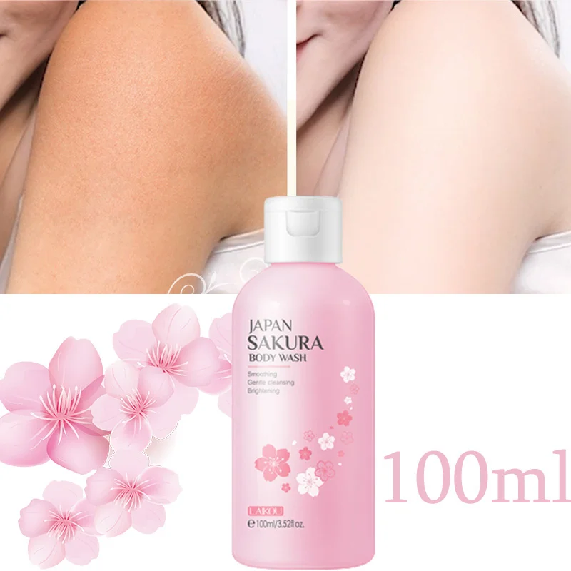 

100ml Sakura Exfoliating Shower Gel Moisturizing Whitening Cleaning Elegant Fragrance Oil Control Bodycare Shower Gel Skin Care