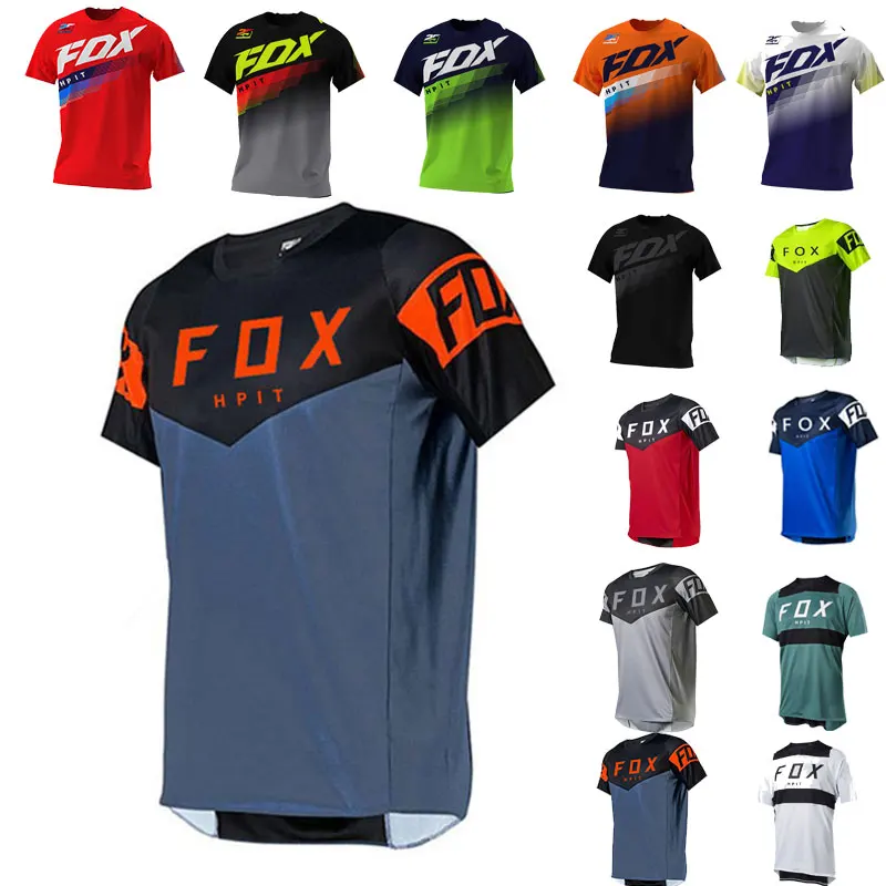 2021 Men's Downhill Jerseys Hpit Fox Mountain Bike MTB Shirts Offroad DH Motorcycle Jersey Motocross Sportwear Racing Bike