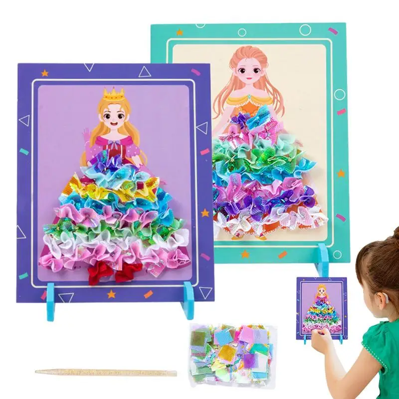 

Сделай Сам игрушки принцесса платье наклейка книга ручной работы сделай сам Сделай Сам Веселая детская живопись