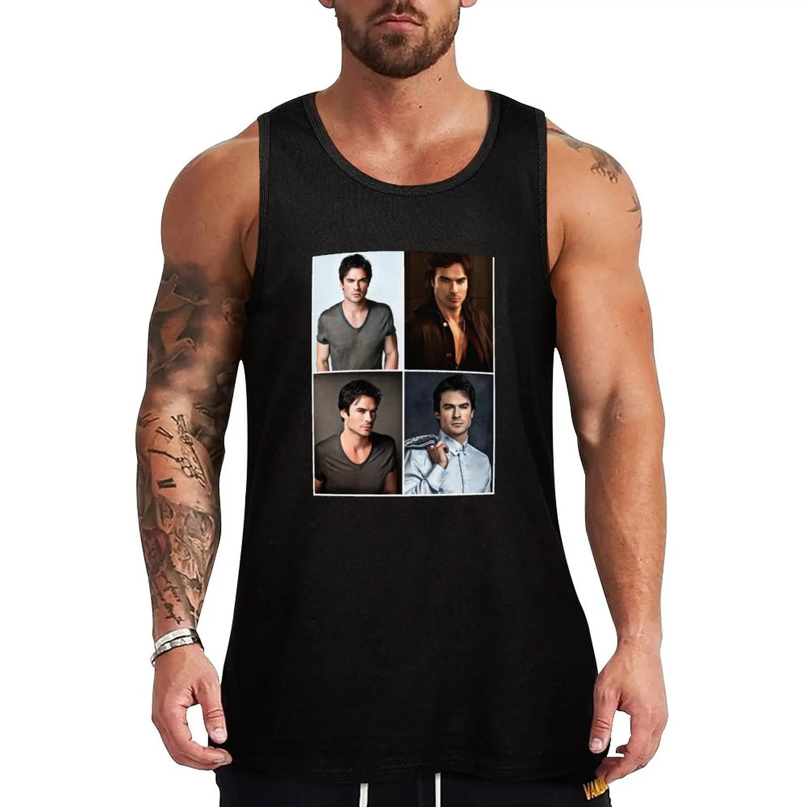 Майка Ian Somerhalder Collage спортивные рубашки без рукавов мужская спортивная одежда