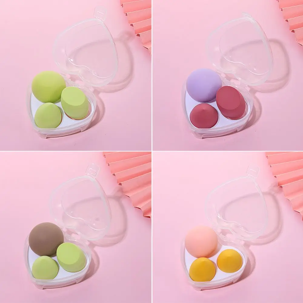 

3PCS Women Foundation Powder Peach Shape Cushion Cosmetic Puff Makeup Blender Beauty Egg Makeup Sponge