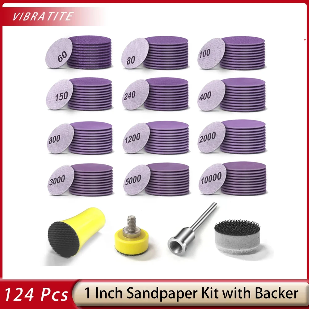 

Набор наждачной бумаги VIBRATITE 124 шт., 1 дюйм