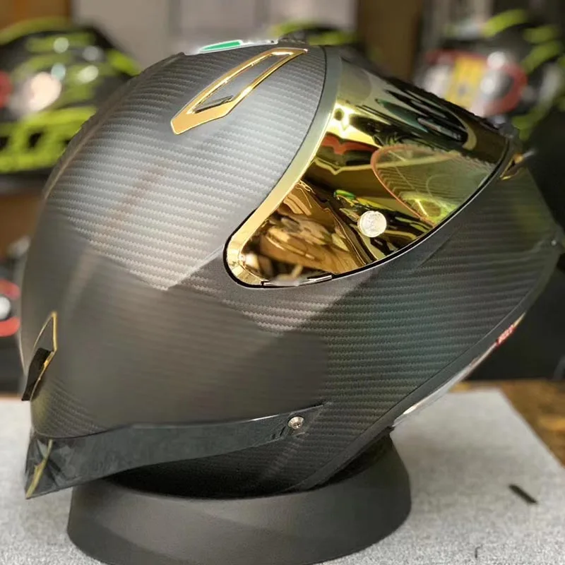 Черный золотой шлем большой спойлер для мужчин и женщин анфас мотоциклетный Capacete