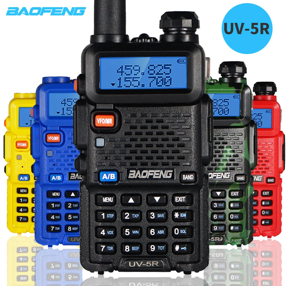 

5 Colors Baofeng UV-5R Walkie Talkie 5W UV5R Dual Band Portable CB Radio VHF/UHF FM Transceiver UV 5R Two Way Radio Ham Radios