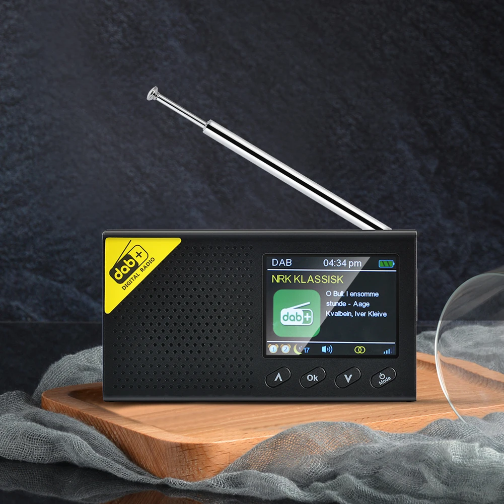

Портативный цифровой радиоприемник, совместимый с Bluetooth, 5,0 дюйма, ЖК-дисплей, DAB/FM-приемник, перезаряжаемый, легкий, домашний радиоприемник