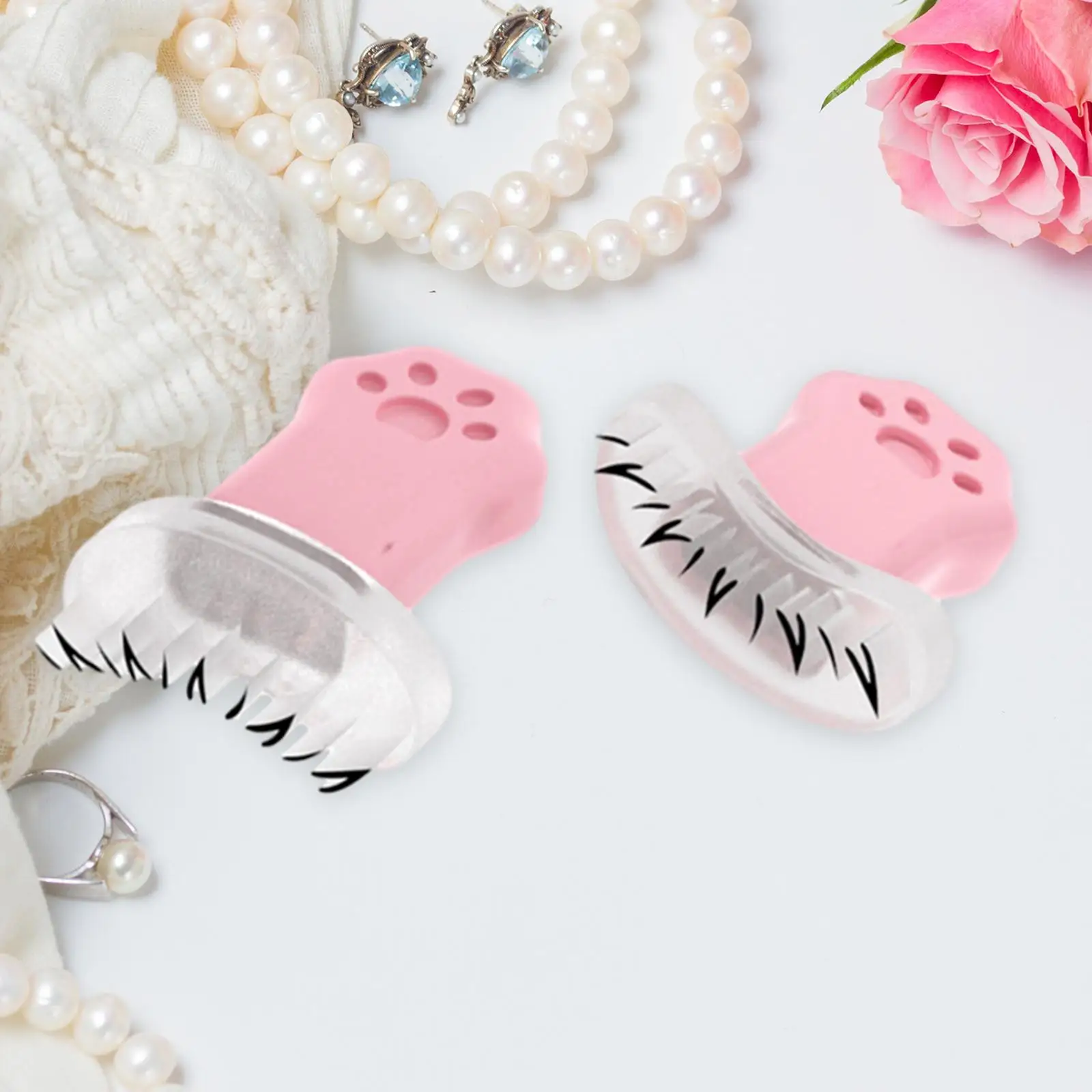 Набор из 2-х штампов под ресницами. Ленивый быстрый макияж трафарет для ресниц.