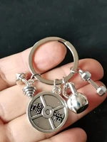 fashion accessories keychain mini dumbbell disc dumbbell fitness keychain designer gift coach souvenir