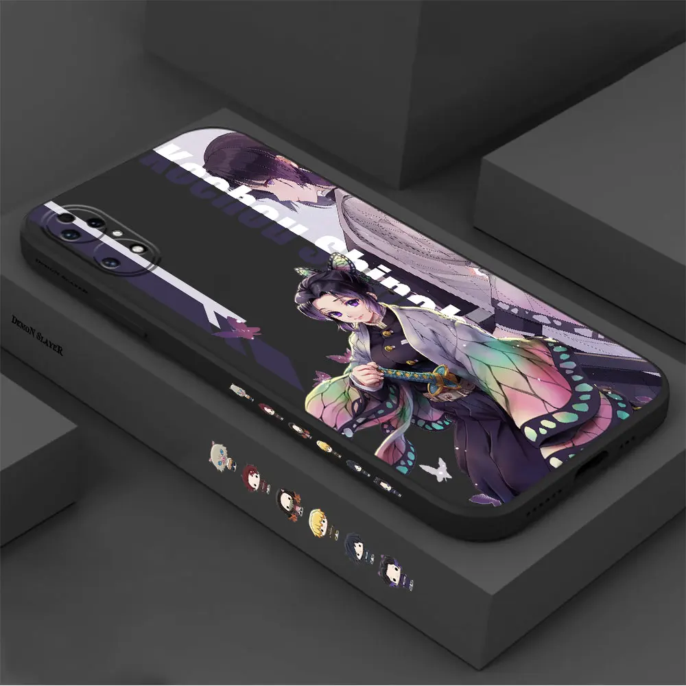 Demon Slayer Tsuyuri Kanao Phone Case For Huawei P60 P50 P40 P30 P20 Mate 50 40 30 20 20X 10 Colour Liquid Silicone Cover Funda