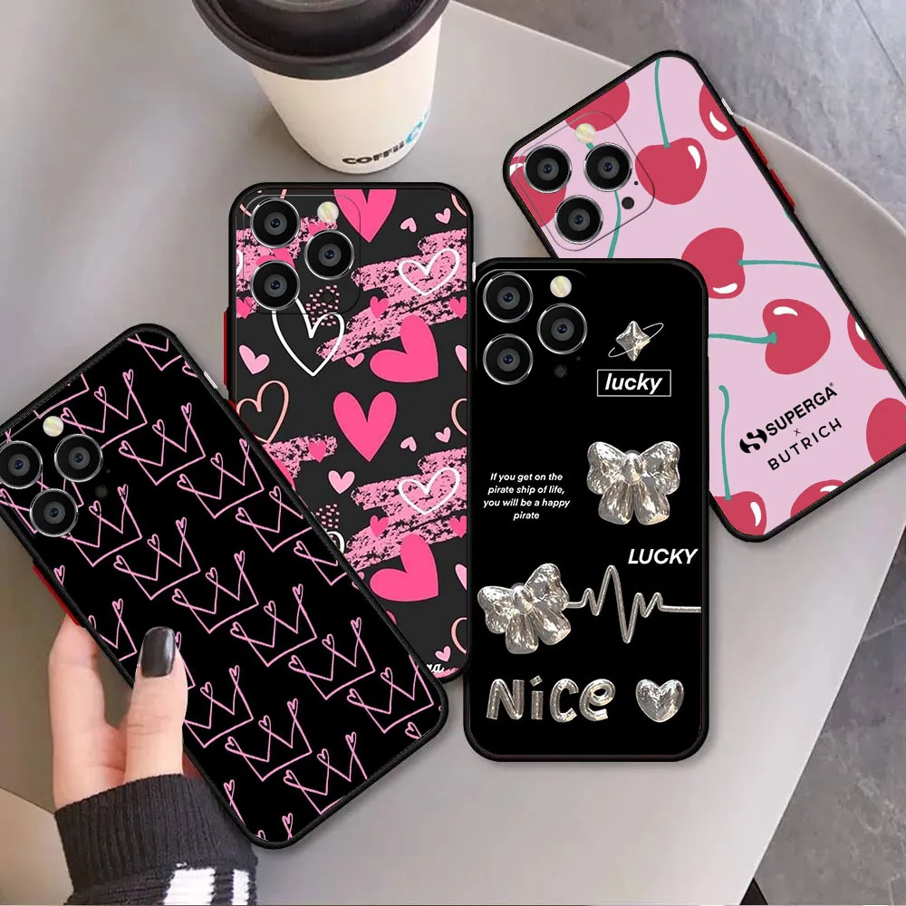 Силиконовый чехол BK-42 с радужным сердцем для OPPO A83 A85 A5S A7 A74 A93 A77S A72 A1 A15 A15S A54S F15 F11 F7
