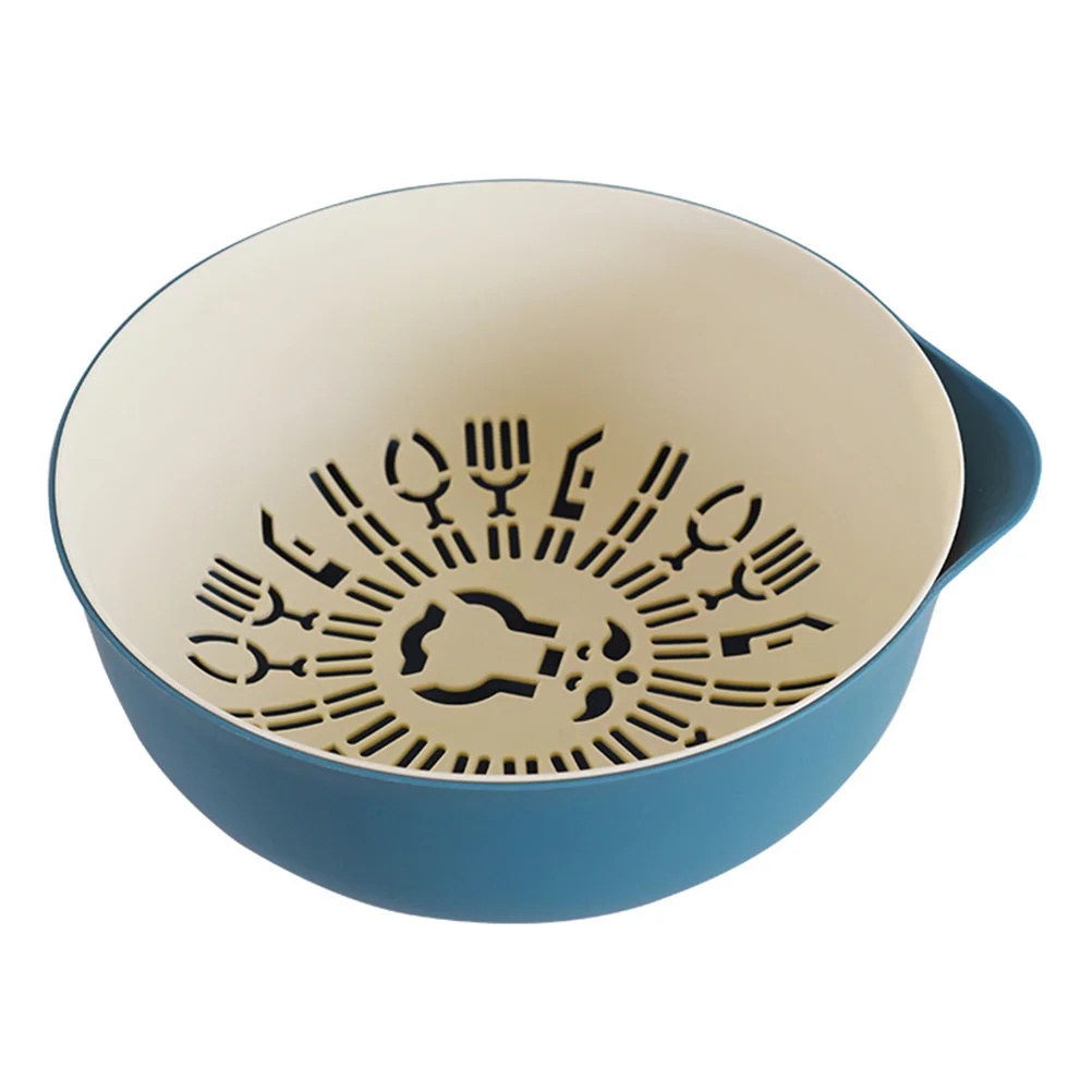 

Bowl Colander Washing Strainer Basket Vegetable Fruit Kitchen Wash Drain Set Rice Colanders Layer Metal Double Basin Detachable