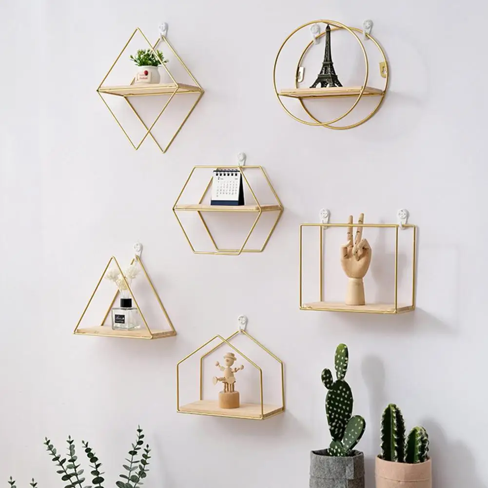 Железная полка для хранения стеллаж в оригинальном стиле настенный держатель