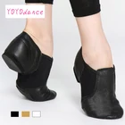 Женские танцевальные туфли из натуральной кожи, черные мягкие ботинки на шнуровке, в стиле хип-хоп, большие размеры, для детей и взрослых, 2022