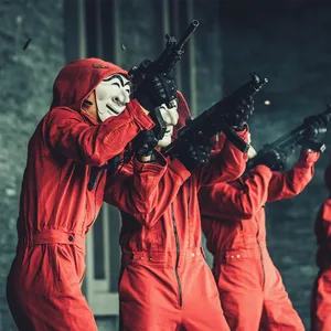 Movie Costume Money Heist: Korea The House of Paper La Casa De Cosplay Halloween Party Costumes with Face Mask