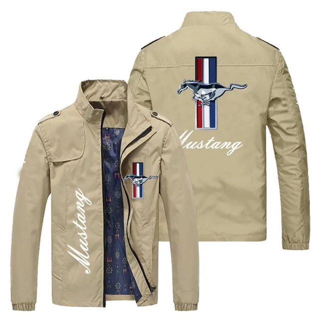 

2022 NEW Spring Autumn Men MUSTANG LOGO jackets Popular Printed casual fashion loose biker jacket Men street baseball uniform