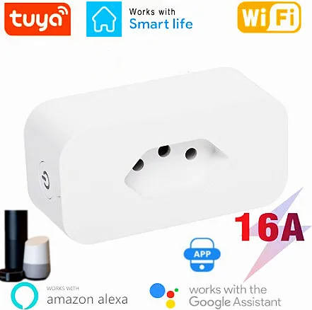

Умный Штепсель Zigbee Tuya, удлинитель с 16 А монитором питания, управлением через приложение