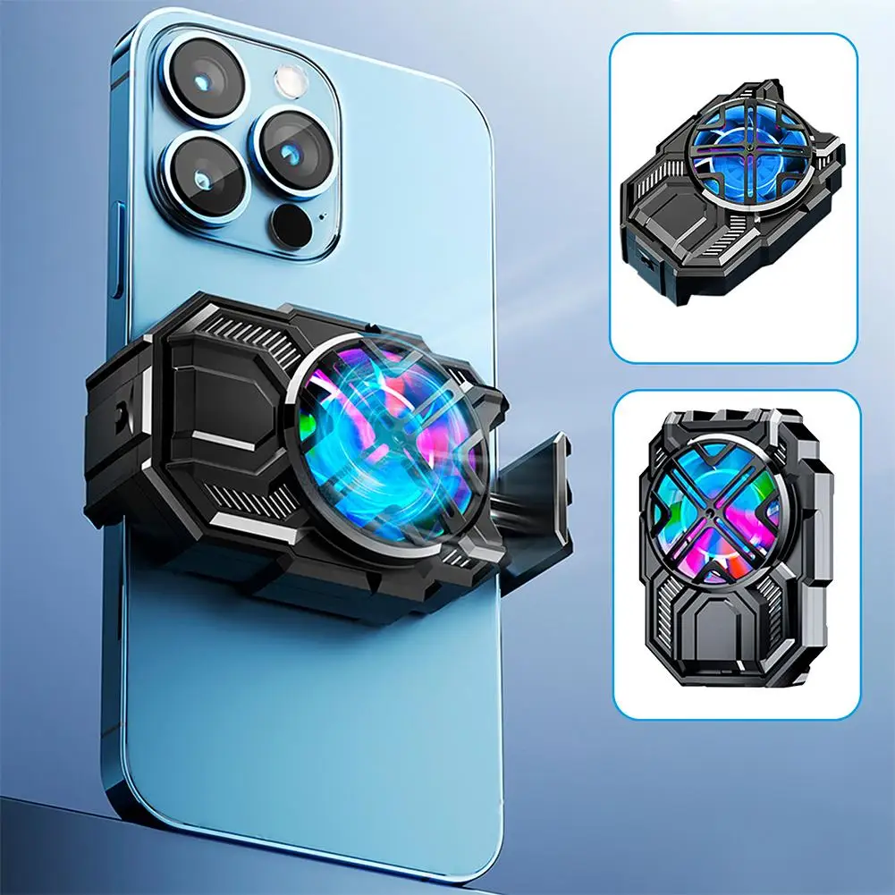 

1 Pcs Mini Mobile Phone Radiator Chicken-eating Game Cooler Portable Built-in Battery Peripherals Air-cooled Cooling Fan
