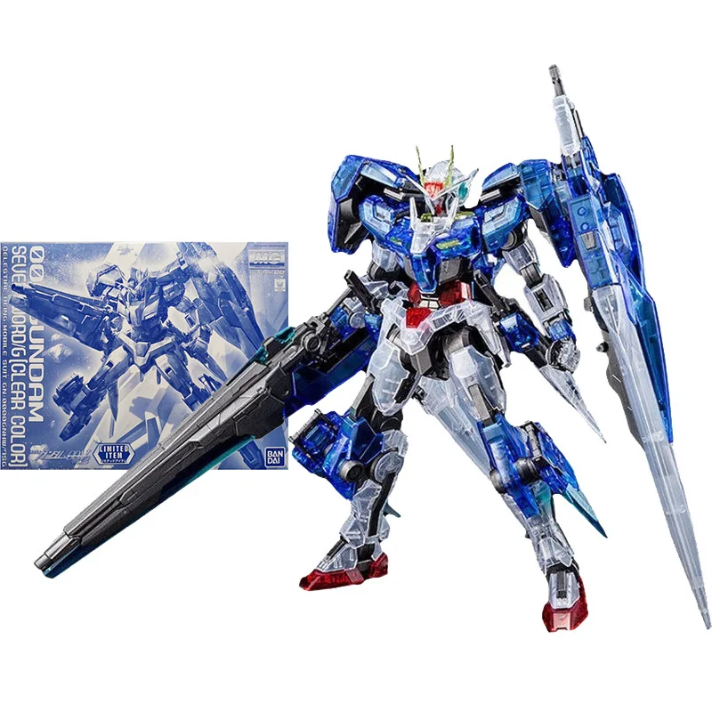 

Набор моделей аниме-фигурок Bandai Gundam, экшн-фигурки героев аниме MG 1/100 00 Gundam Seven Sword, аниме чистого цвета, игрушки для детей