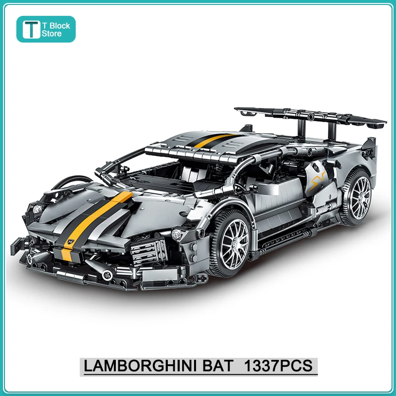 Конструктор Bugatti гоночный совместимый с Lego высокотехнологичный MOC Lamborghini |