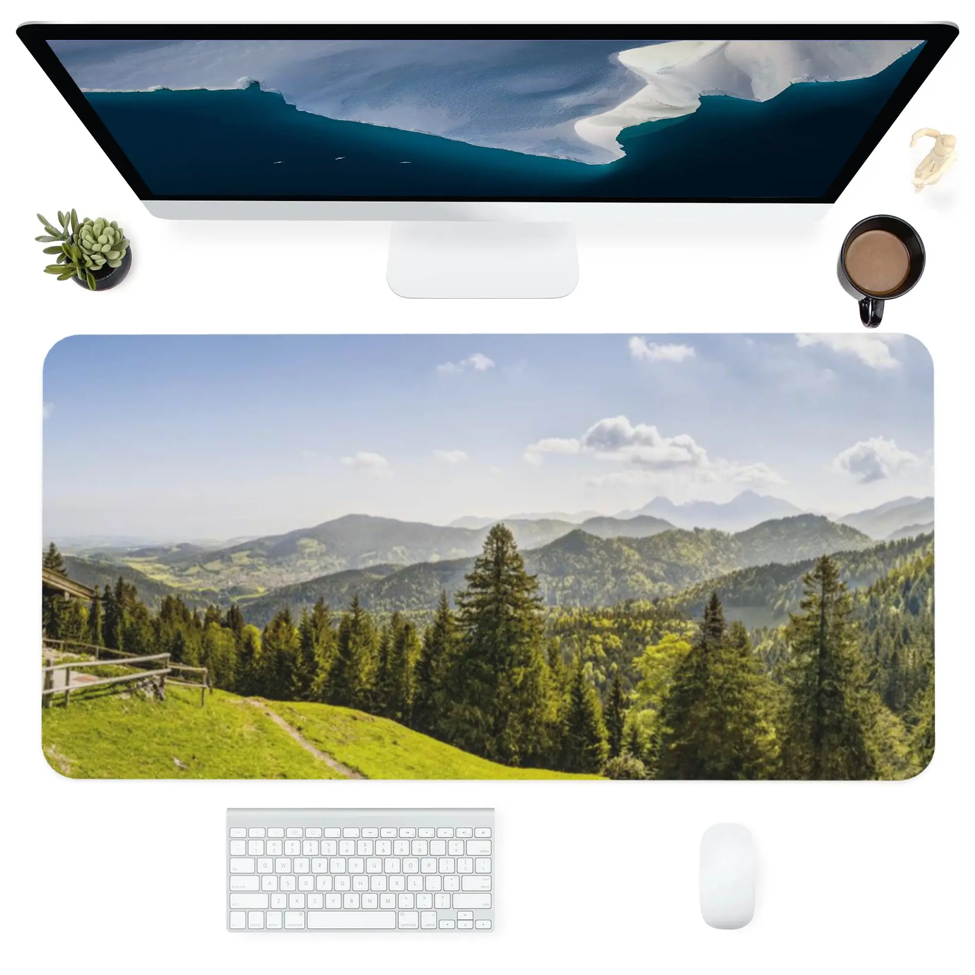 

Hot Sale Nordic Style Landscape for Gaming Laptop Computer Desk Mat Mouse Pad Wrist Rests Table Mat Office Desk Accessories
