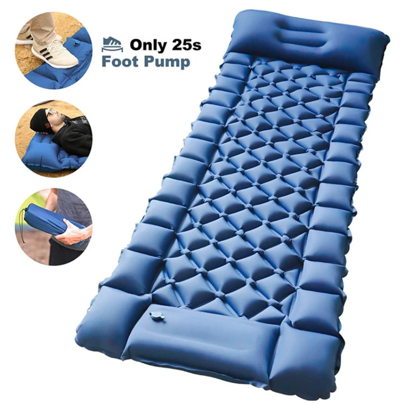 

Portable Folding Press Inflatable Mattress Ultralight Waterproof Camping Air Bed Cushion for Outdoor Sunbath Relaxing Sleeping