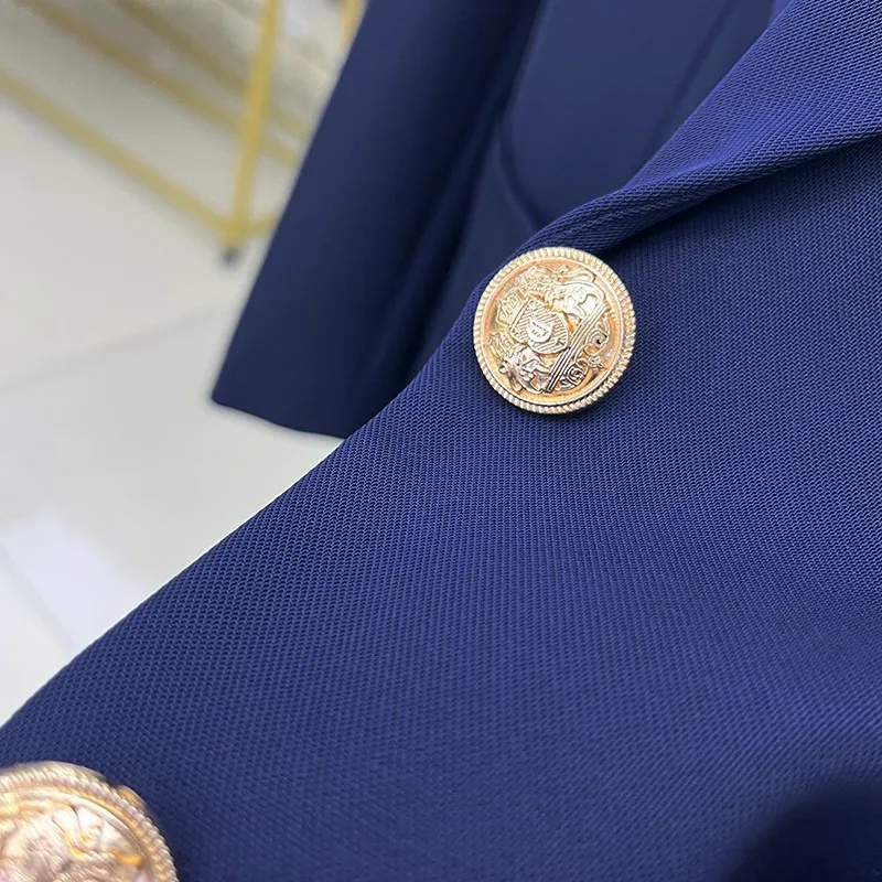 Женский Однобортный блейзер с карманами и вышивкой |