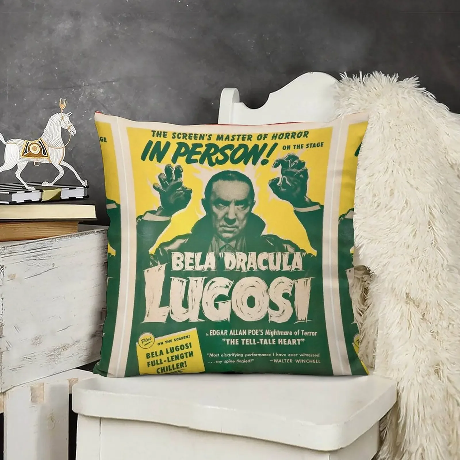 Bela Lugosi - Дракула винтажный постер фильма ужасов декоративная подушка наволочка