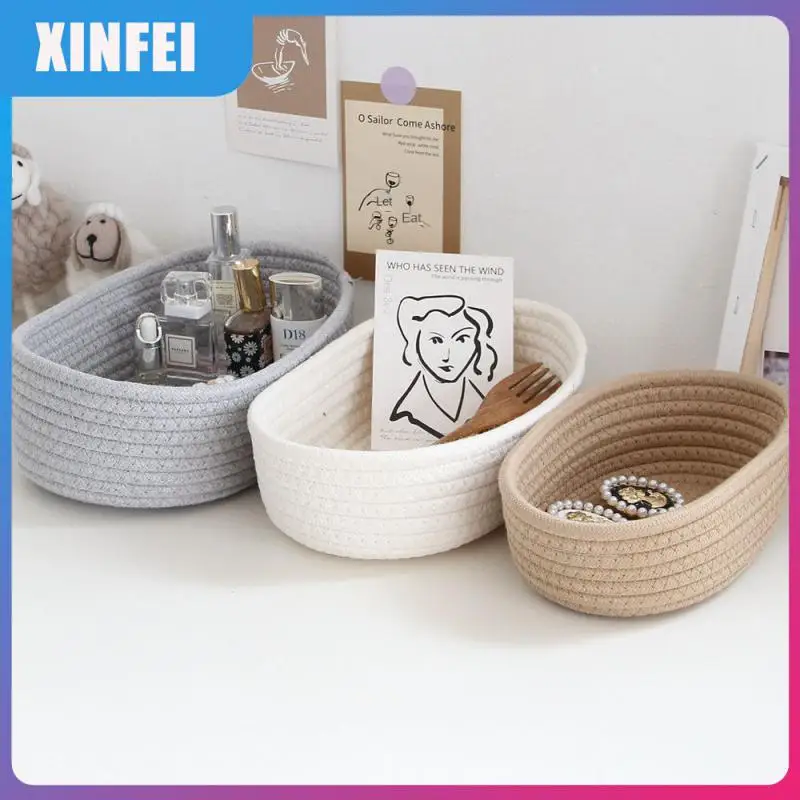 

Practical Moisture-proof Desktop Sundries Storage Basket Boat-shaped Cosmetics Storage Basket Dustproof Saving Space Simple
