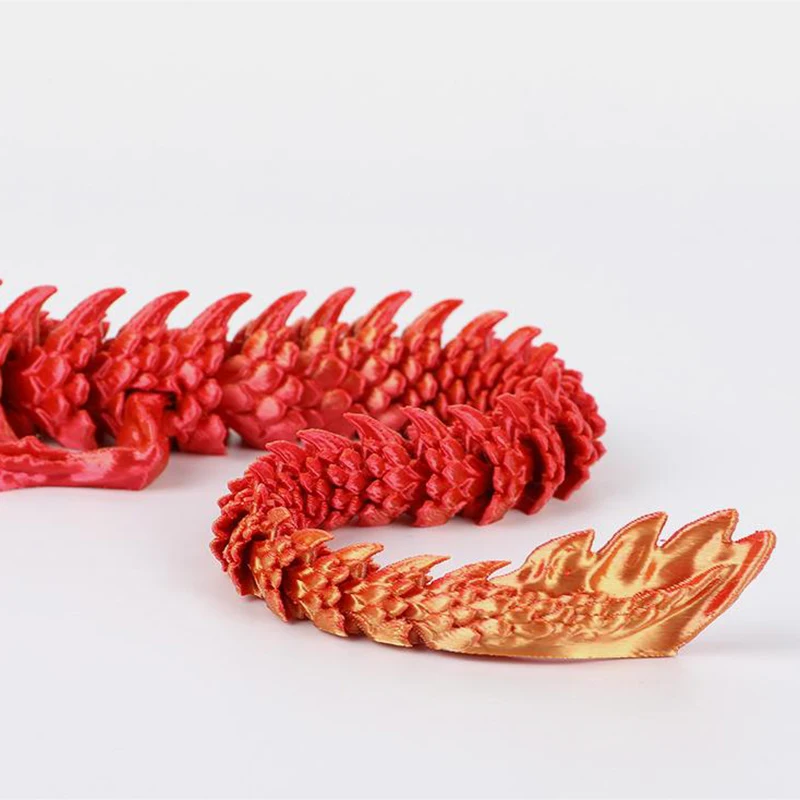 3D Печатный китайский дракон суставы которые могут двигаться украшения для дома