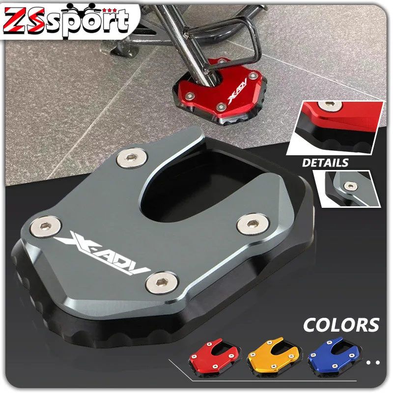 

2023 XADV Motorcycle CNC Kickstand Side Stand Extension Pad Enlarger Support Plate For HONDA X-ADV 750 xadv750 2021 2022 2023