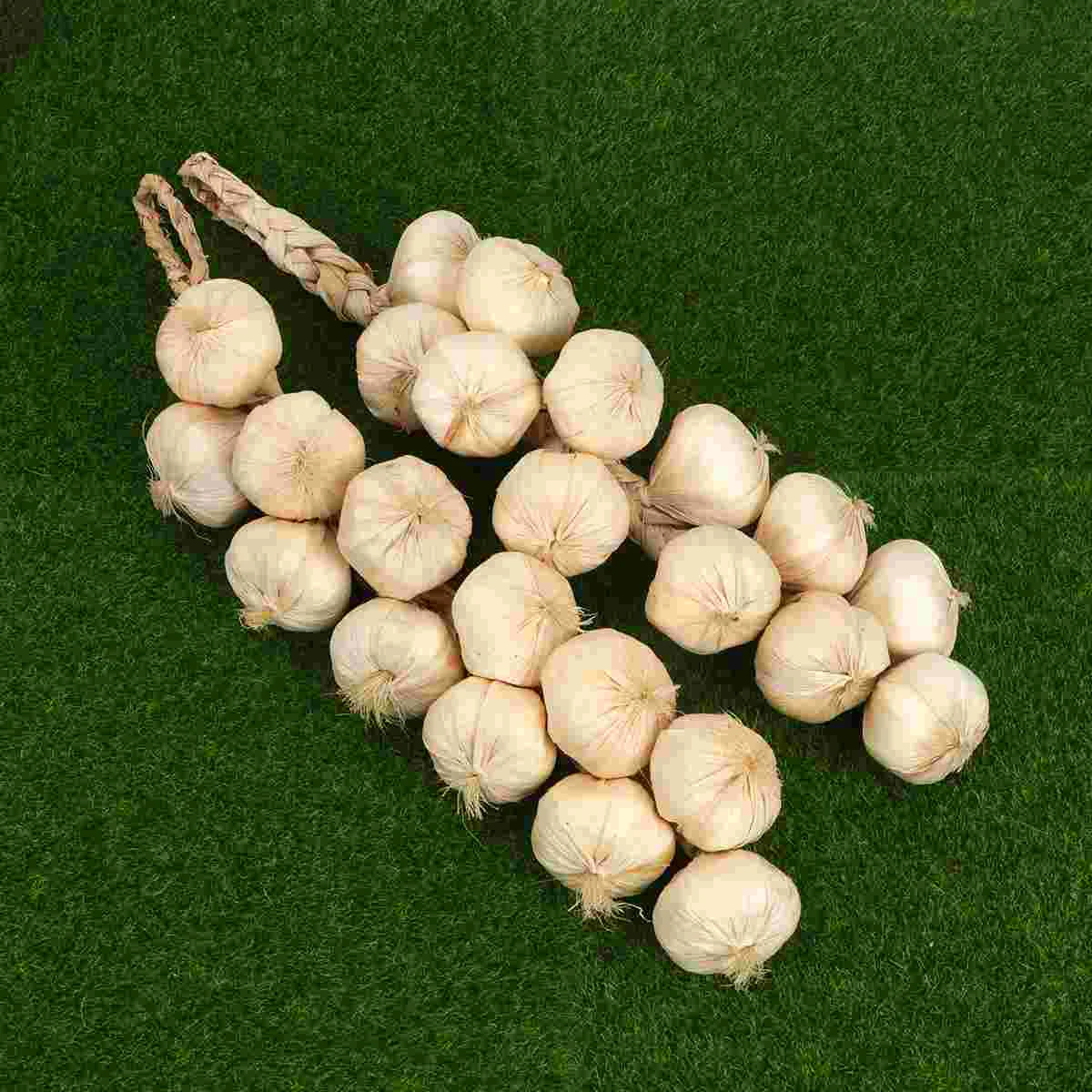 

Garlic Artificial String Fake Hanging Vegetable Decor Vegetables Model Decoration Strings Props Photography Lifelikesimulation