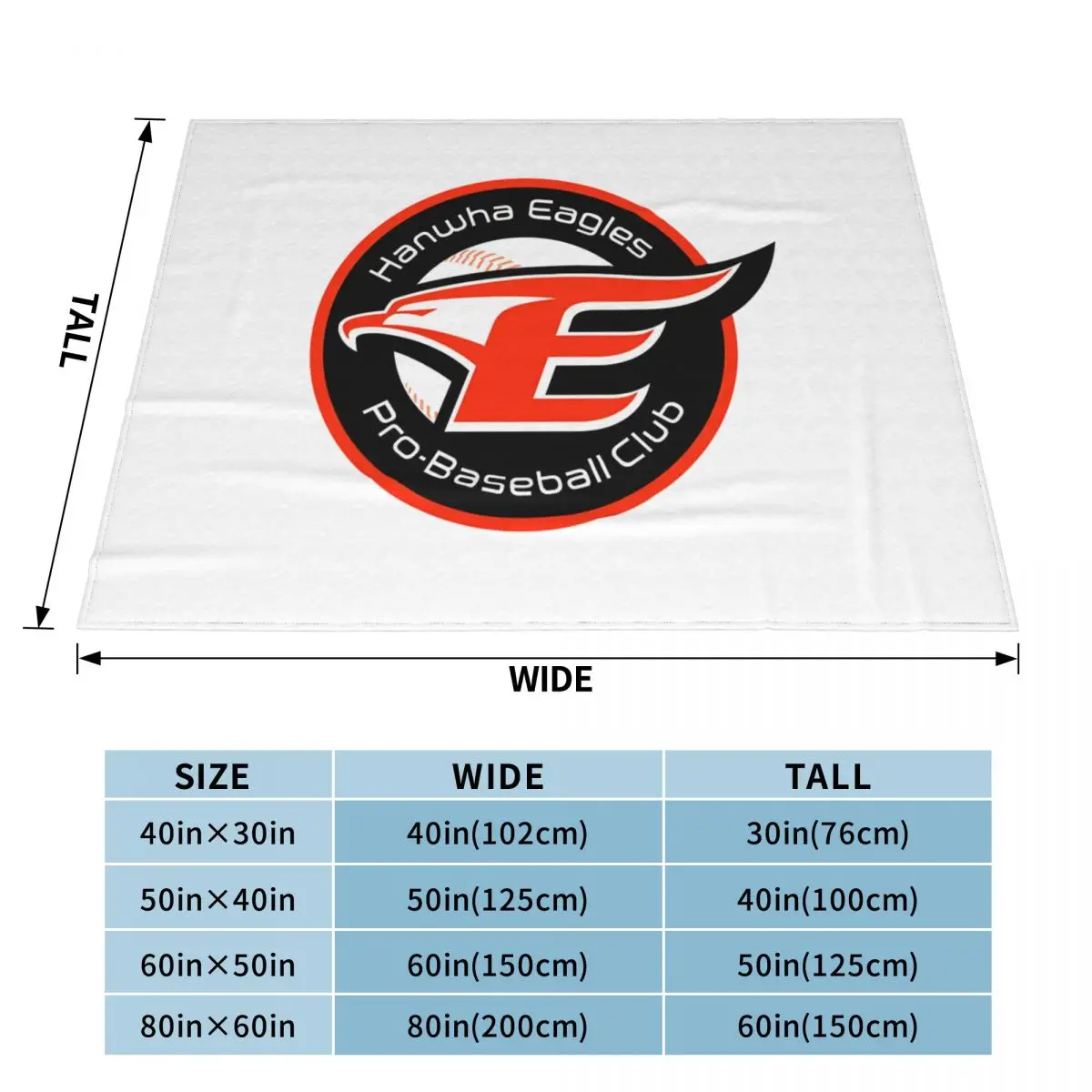 Спортивное одеяло Hanwha Eagles для любителей бейсбола бархатное украшение
