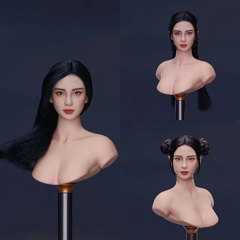 

YMTOYS YMT094 1/6 Angelababy Black Hair Head Sculpt Carving Model Fit 12'' TBL PH Female Pale Action Figure Bodies