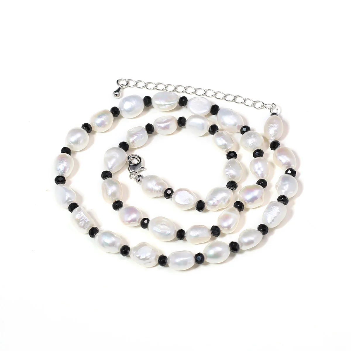 

Natural Freshwater Pearl Necklace Horizontal Holes Irregular Rice Bead Septal Loose Bead Charm Women Jewelry Party Accessories
