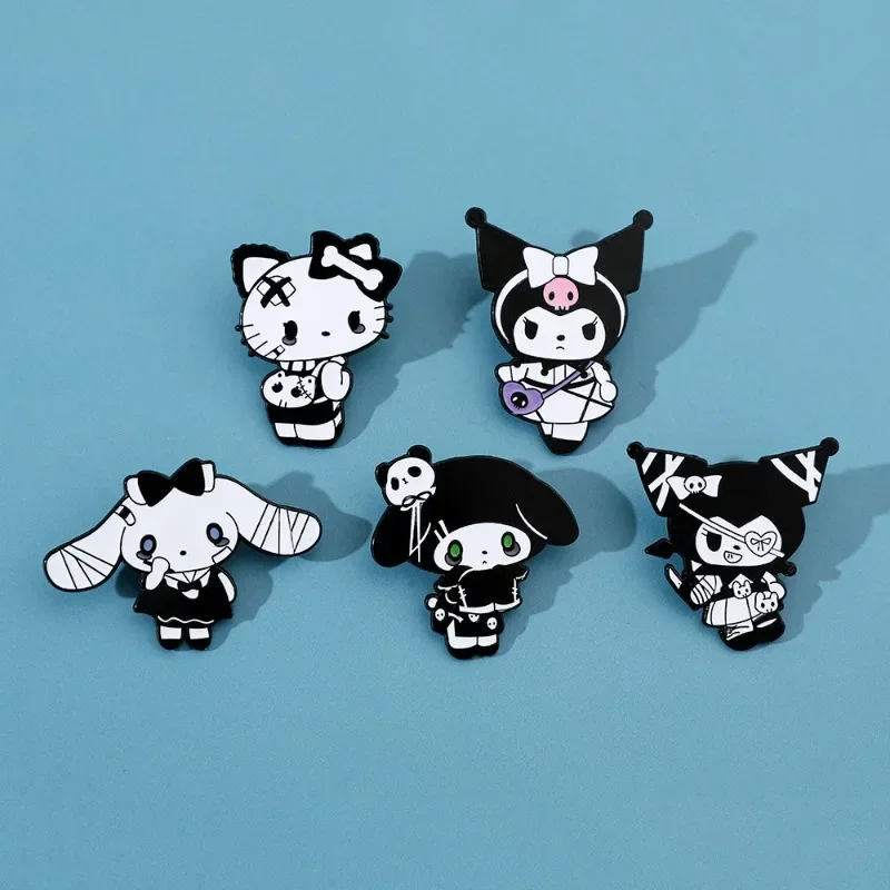 

Halloween Hello Kitty Sanrio Brooch Kuromi Cinnamoroll Kawaii Anime Cute Cartoon Badges Metal Accessories Pins Ornament Gift