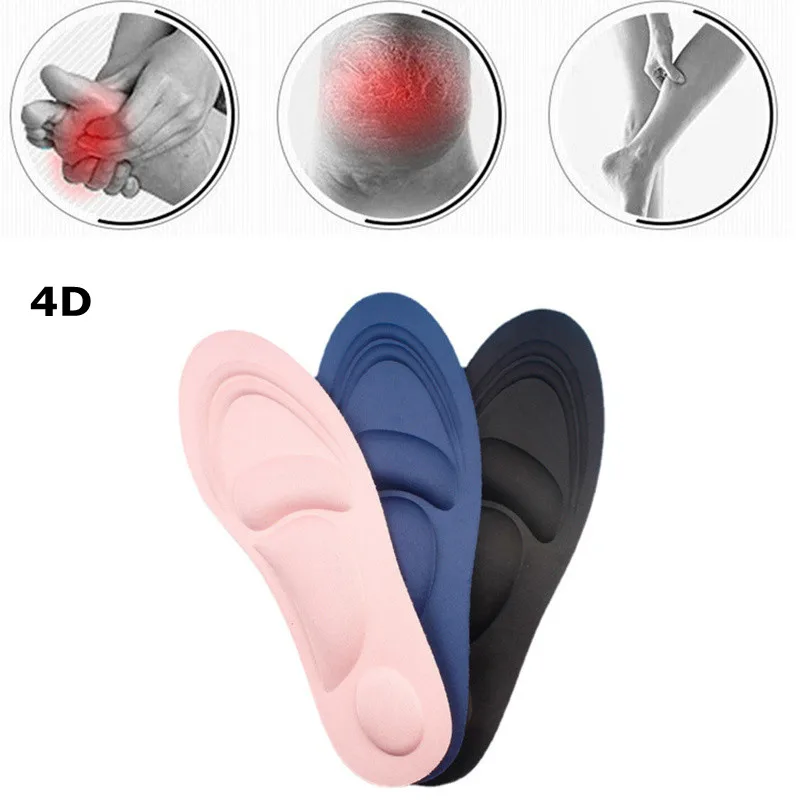 

1 Pair Insoles Men Women Soft Sponge Pain Relief 4D Memory Foam Orthopedic Insoles Shoes Flat Feet Arch Support Insole Sport Pad
