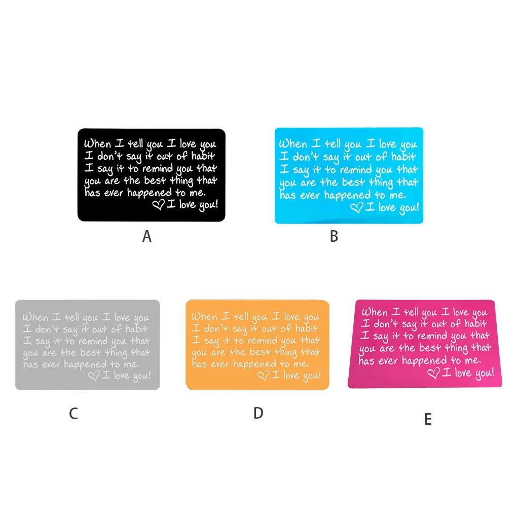 

Anniversary Gift - Metal Cards For Special Memories And Lasting Impressions Or Spoil Wallet Supplies Durable Souvenir