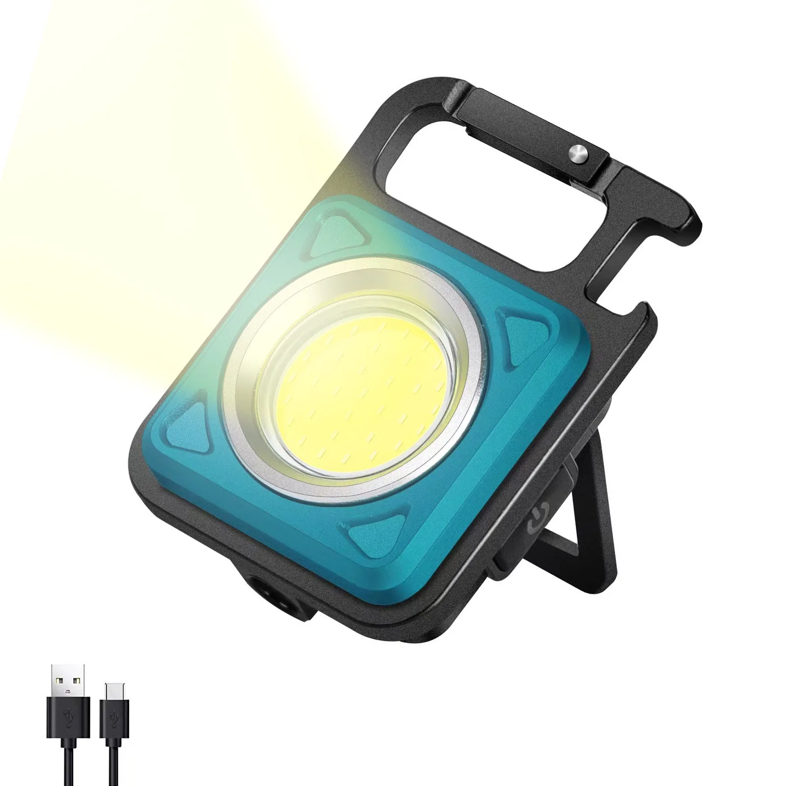 

Work Light Portable Pocket Flashlight Keychains USB Rechargeable Pocket Light For Camping Fishing Graduation Gift