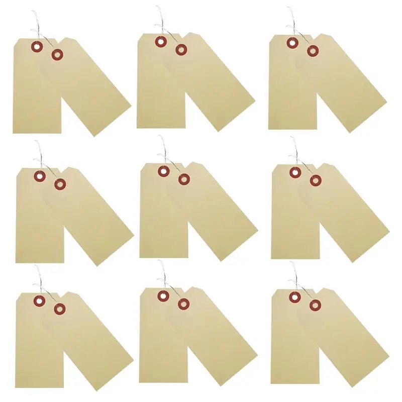 100 шт. транспортировочные бирки Manila Wire Tags Упаковочные проволочные Пустые Tagi с