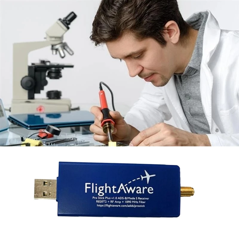 

ADS-B Receiver R820T2 19DB 1075Mhz-1105Mhz FA-ADSB-PSP Pro Stick Plus High-Performance ADS-B SDR Receiver