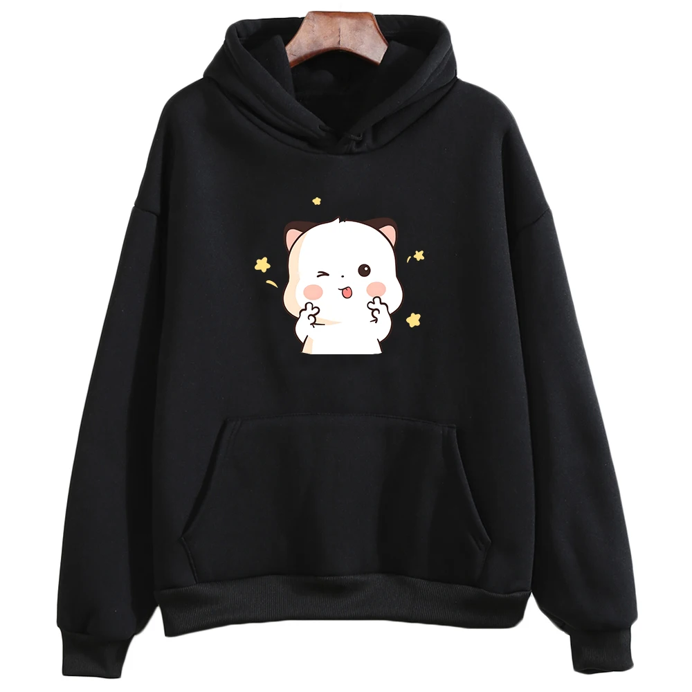 

Xiao Pang San Tuan Cat Oversized Hoodie Girls High Street Cartoon Anime Clothes Sweatshirt Children Harajuku Kawaii/Cute Fleece