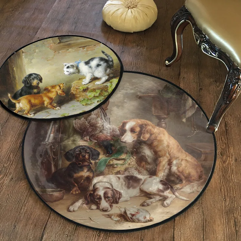 Cushion Living Room Animal Portrait Carpet For Home Decor