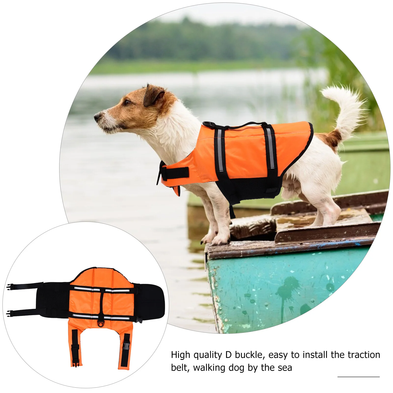 

Pet Life Jacket Vest Dog Puppy Swimsuit Summer Reflective Boating Oxford Cloth Supply Tank Top