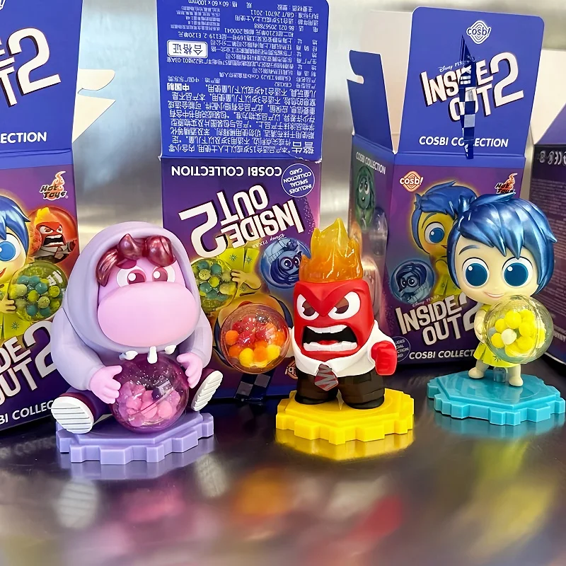 Hottoys Pixar Inside Out 2 фигурки в слепой коробке Joy Sadness Anger Disgust Косби коллекционные куклы