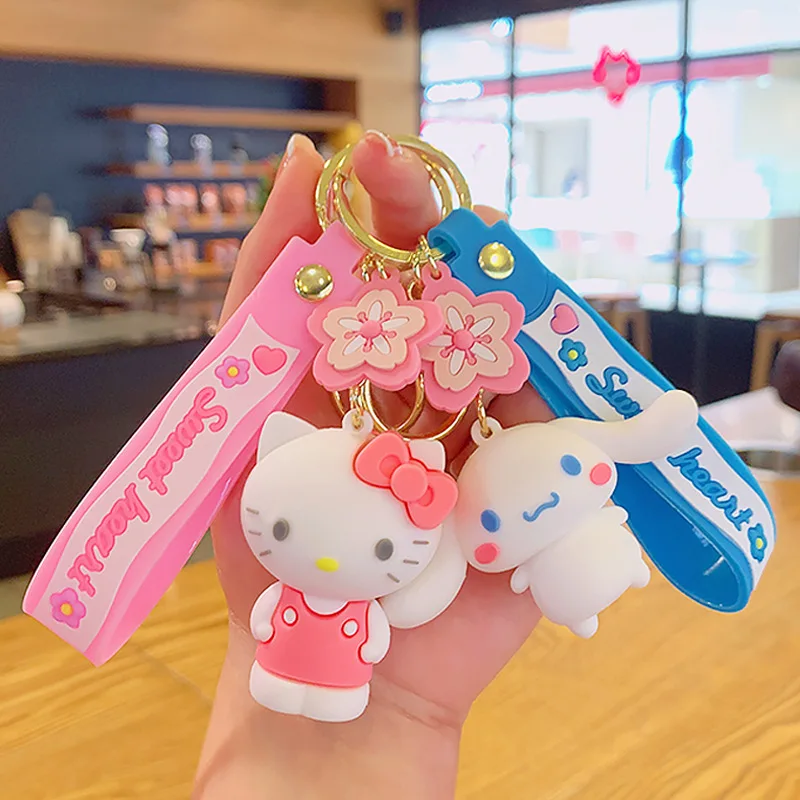 

Kawaii Sanrio брелок милый мультфильм Hello Kitty Kuromi My Melody Cinnamoroll кулон аксессуары брелок Подвеска ювелирные изделия подарок