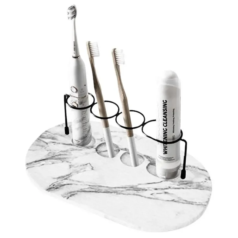 

Holder Diatomite Earth Tooth Brush Tray Bathroom Countertop Toothbrushes Toothpaste Makeup Brushes Razors