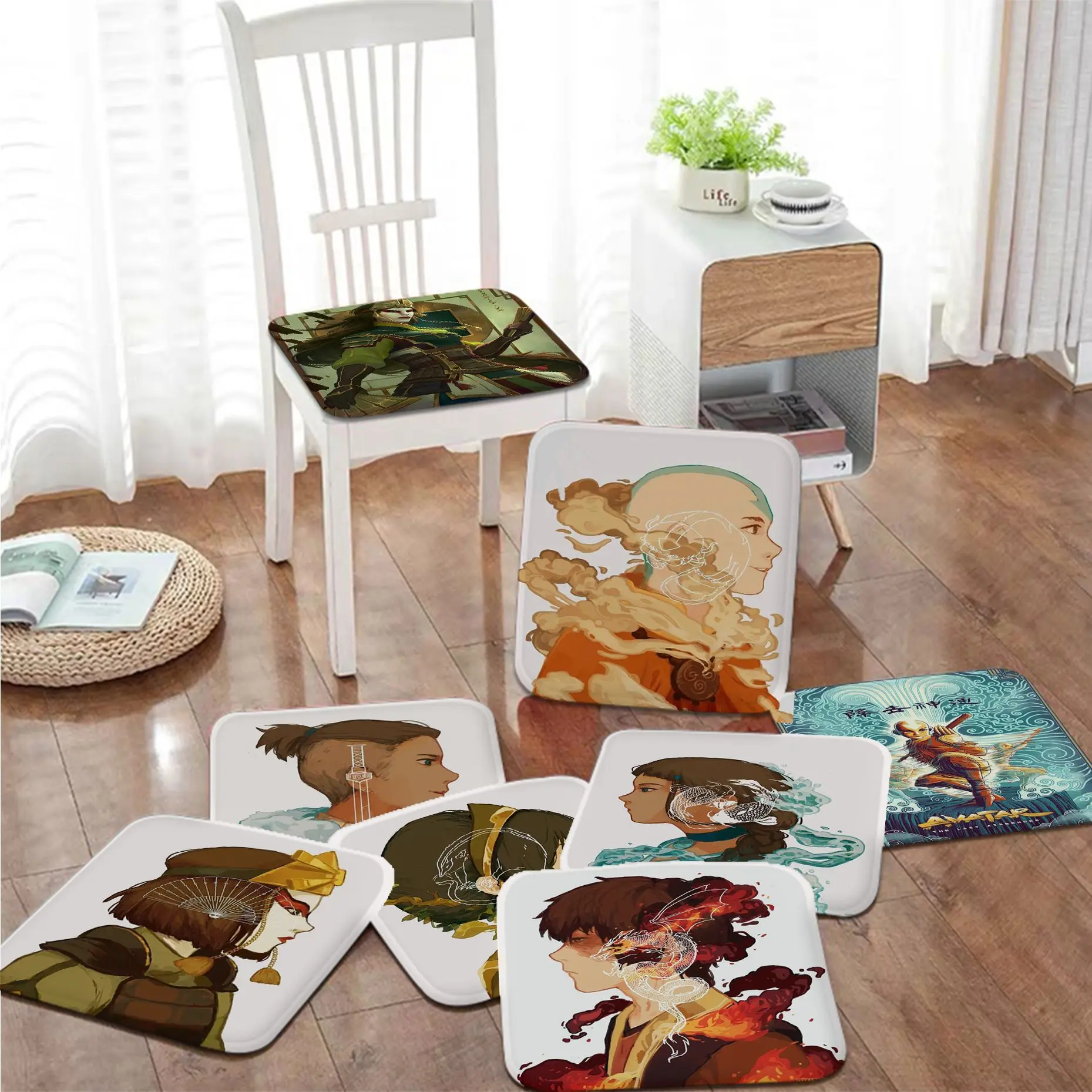 

Avatar The Last Airbender Simplicity Multi-Color Sofa Mat Dining Room Table Chair Cushions Unisex Fashion Anti-slip Buttocks Pad