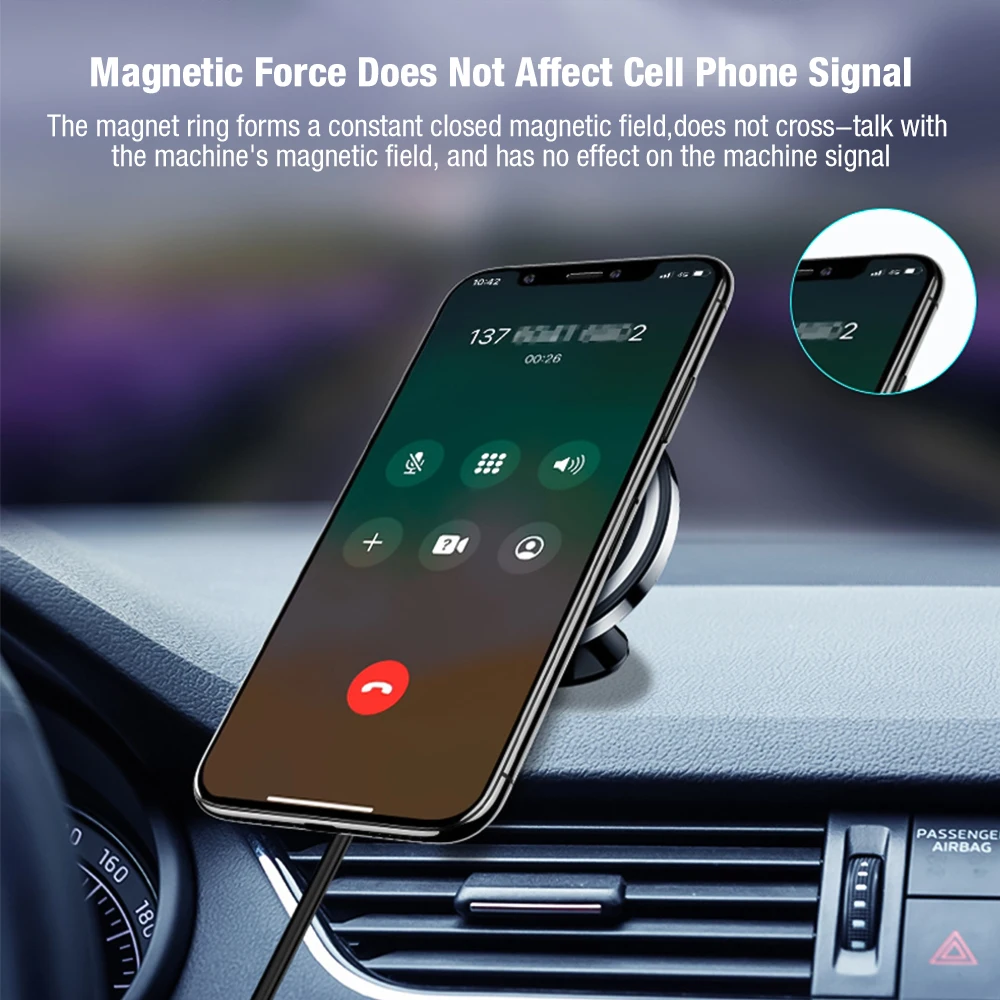 For MagSafe Magnetic Car Air Vent Wireless Charger Mount 15W Fast Wireless Charging Phone Holder for iPhone 13 12 mini Pro Max