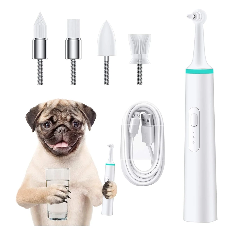 

Puppy Dental Scaler Care Cleaning Tools Kit for Pet Multiple Cleaning Modes Great Gift for Dog Stubborn Stains Cleaning