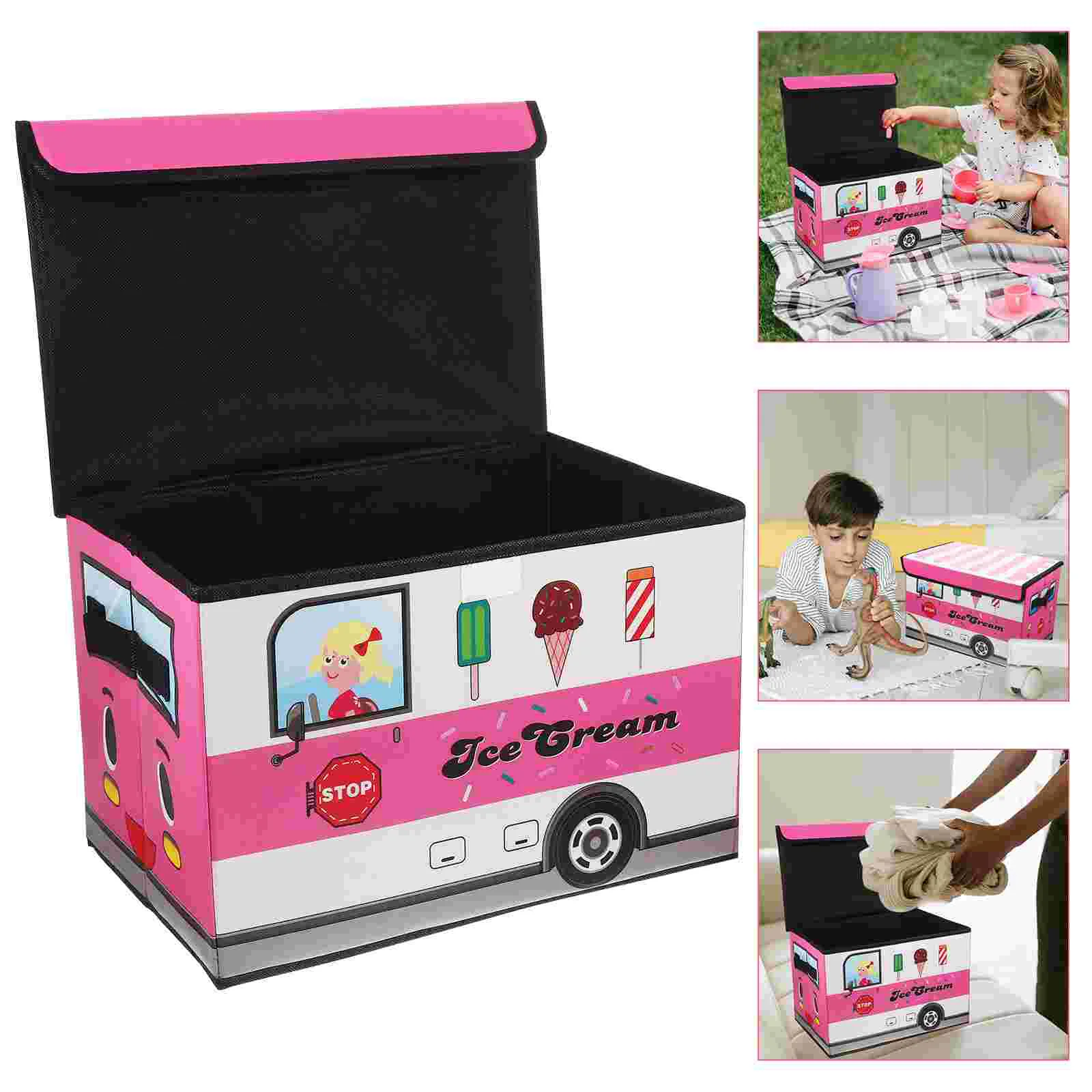 

Storage Toy Boxbins Organizer Stackable Lidscontainer Bin Lid Clothes Kids Collapsible Sundries Childrenclothing Basket