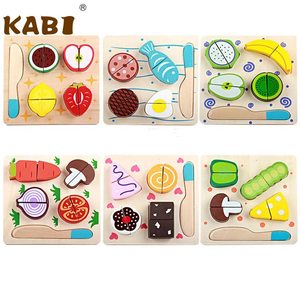 

Деревянные фрукты, овощи, десерты, красочная игра, игрушки для еды, набор для ролевых игр для детей